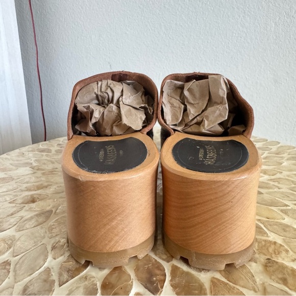 Swedish Hasbeens Brown Leather Women's Clogs  Sandals size 40 - Picture 6 of 9
